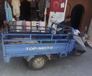 There are a lot of these bike/trike/carts in Morocco !